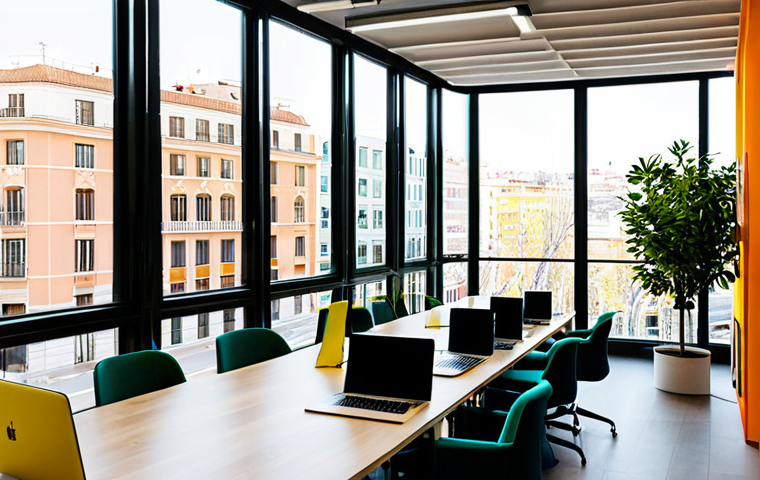 MVP 테스트의 피드백 루프 디자인 - Modern Spanish Co-working Space**
A bright, modern co-working space in Madrid, Spain. Several young...