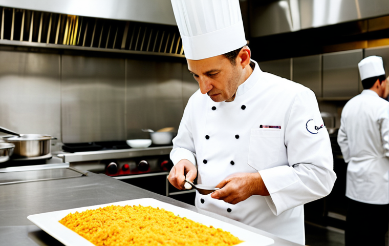 MVP 개발의 단계별 체크리스트 - **Image Prompt 1: The Culinary MVP Analogy**
A skilled chef, mid-40s, with a focused expression ...