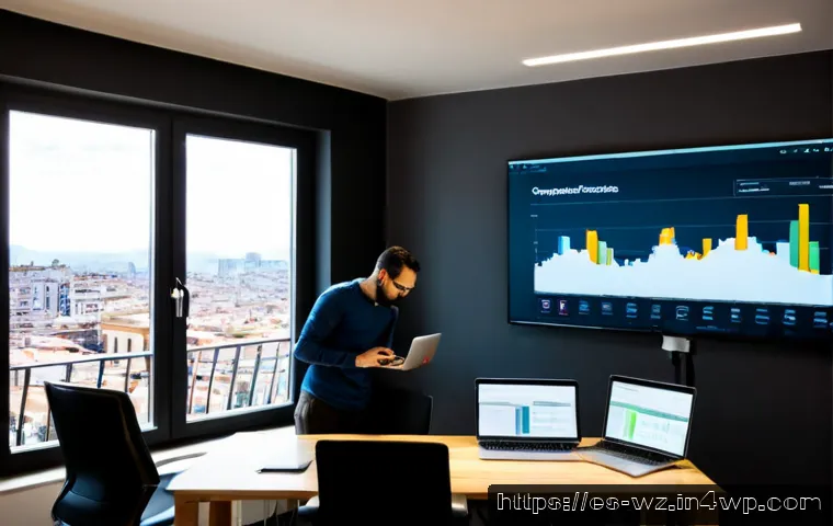 MVP 개발에 있어서의 스케일링 전략 - Photorealistic startup scaling strategy scene in a modern Madrid coworking office, diverse Spanish-s...